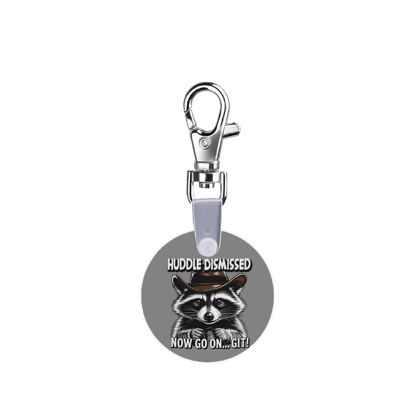 Racoon Huddle Dismissed Smart CodeClip Keychain