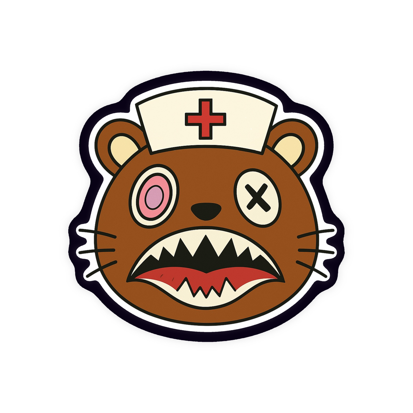 Bad Bear Nurse Edition Iron On Glitter Patch Pop Culture