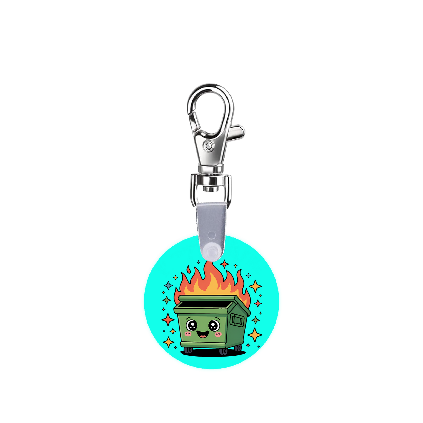 Dumpster Fire Smart CodeClip Keychain