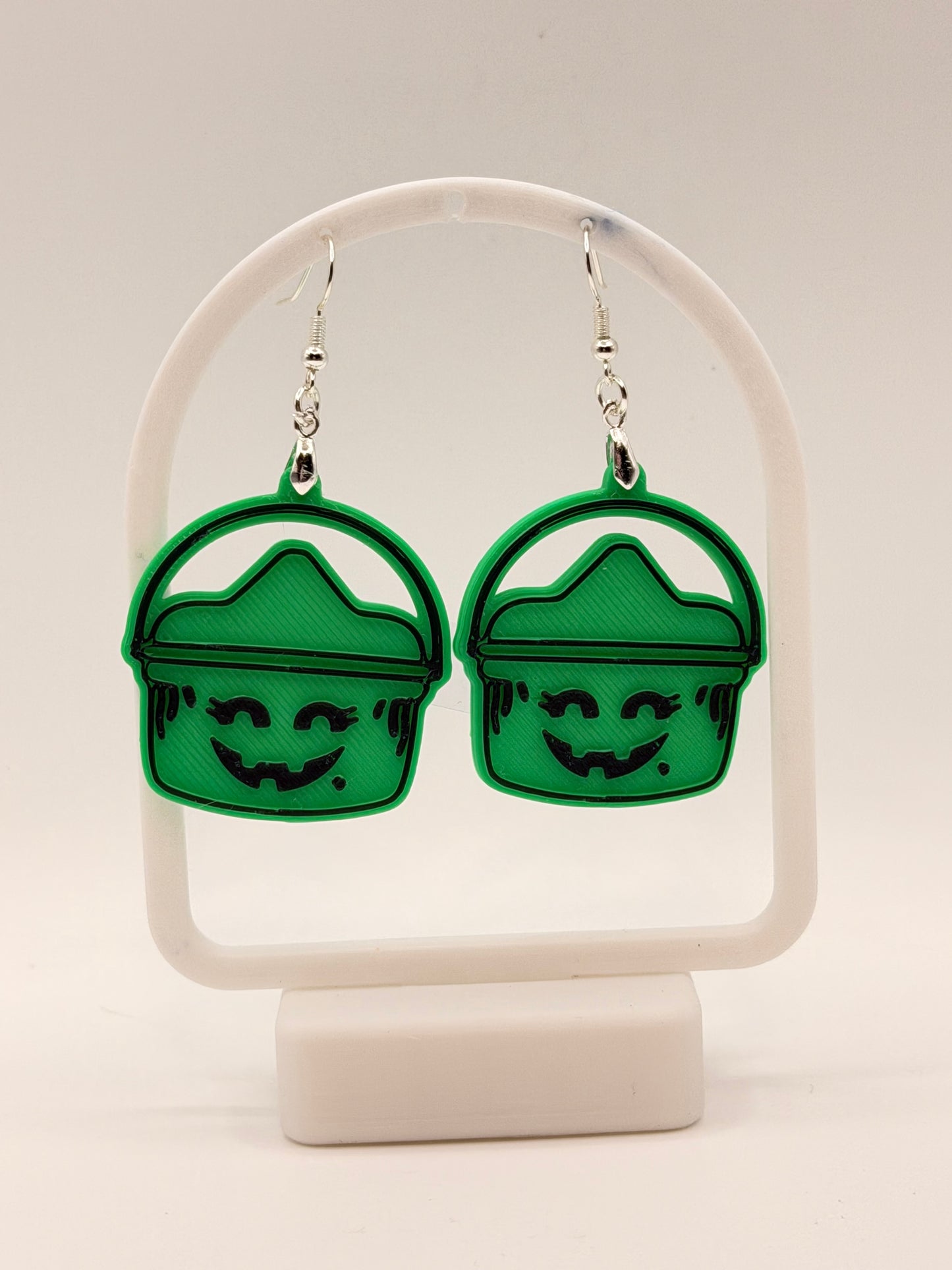 Halloween Boo Bucket Earrings