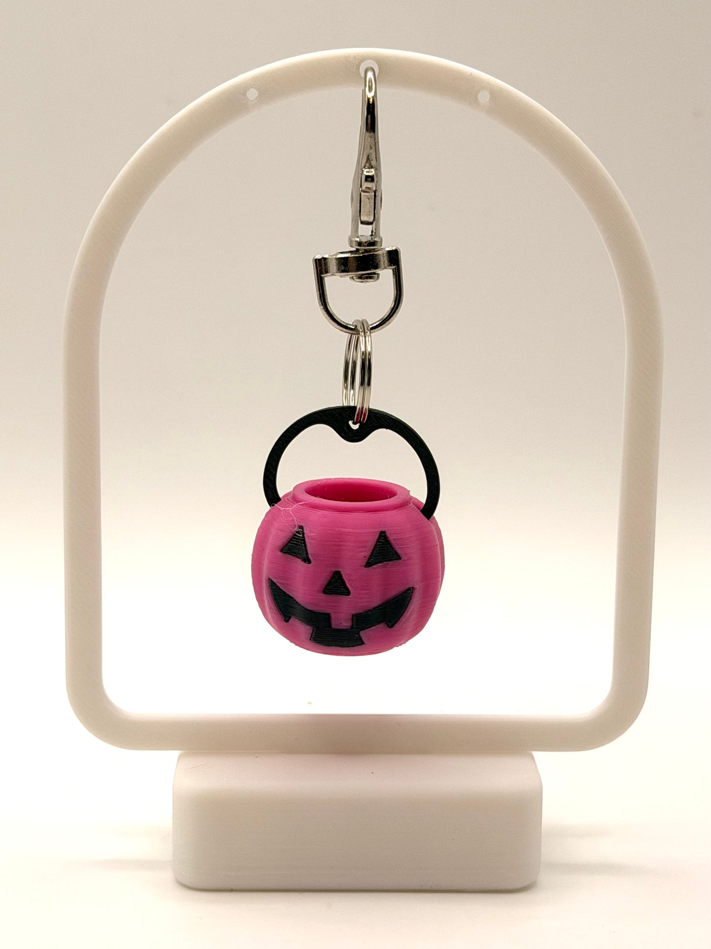Halloween Candy Bucket Badge Reel Charm Key Chain