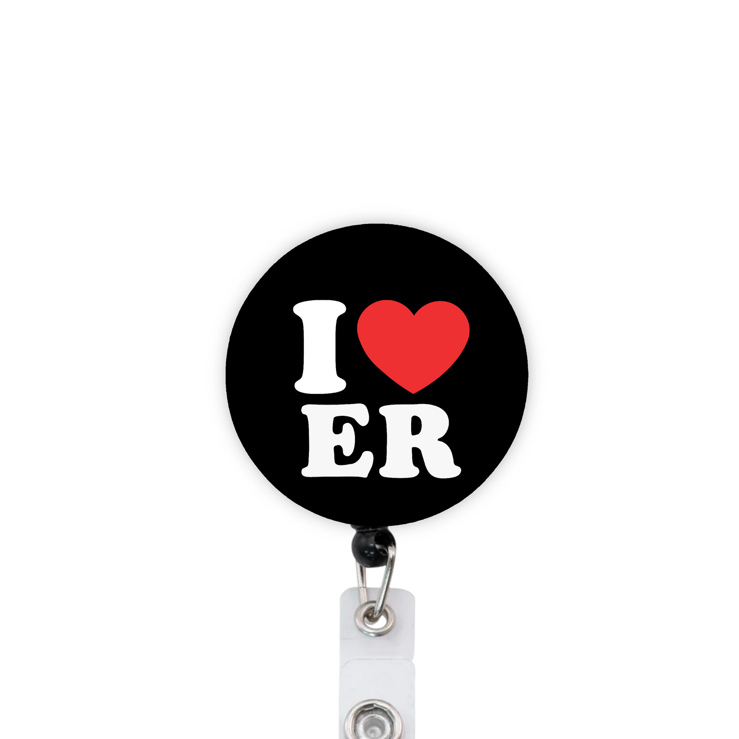 I Heart ER Attached Badge Reel