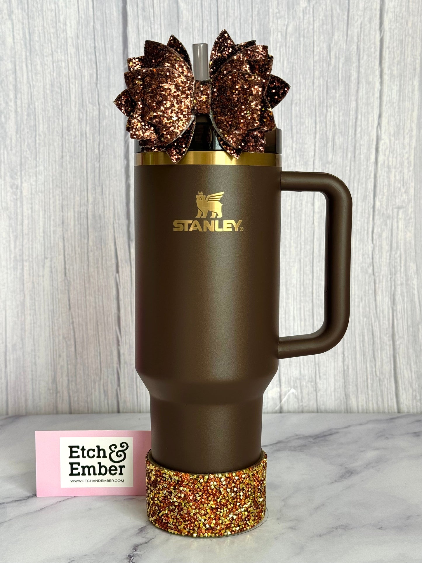Chocolate Gold Druzy BLING Tumbler Boot