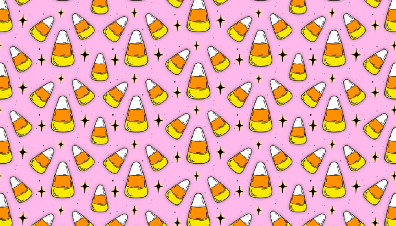 Pink Candy Corn Halloween SwagBand
