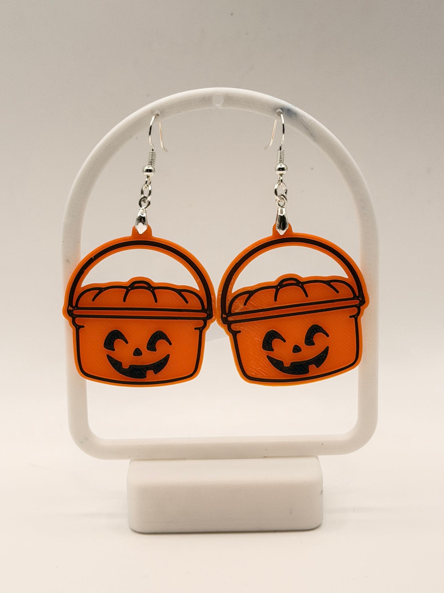 Halloween Boo Bucket Earrings
