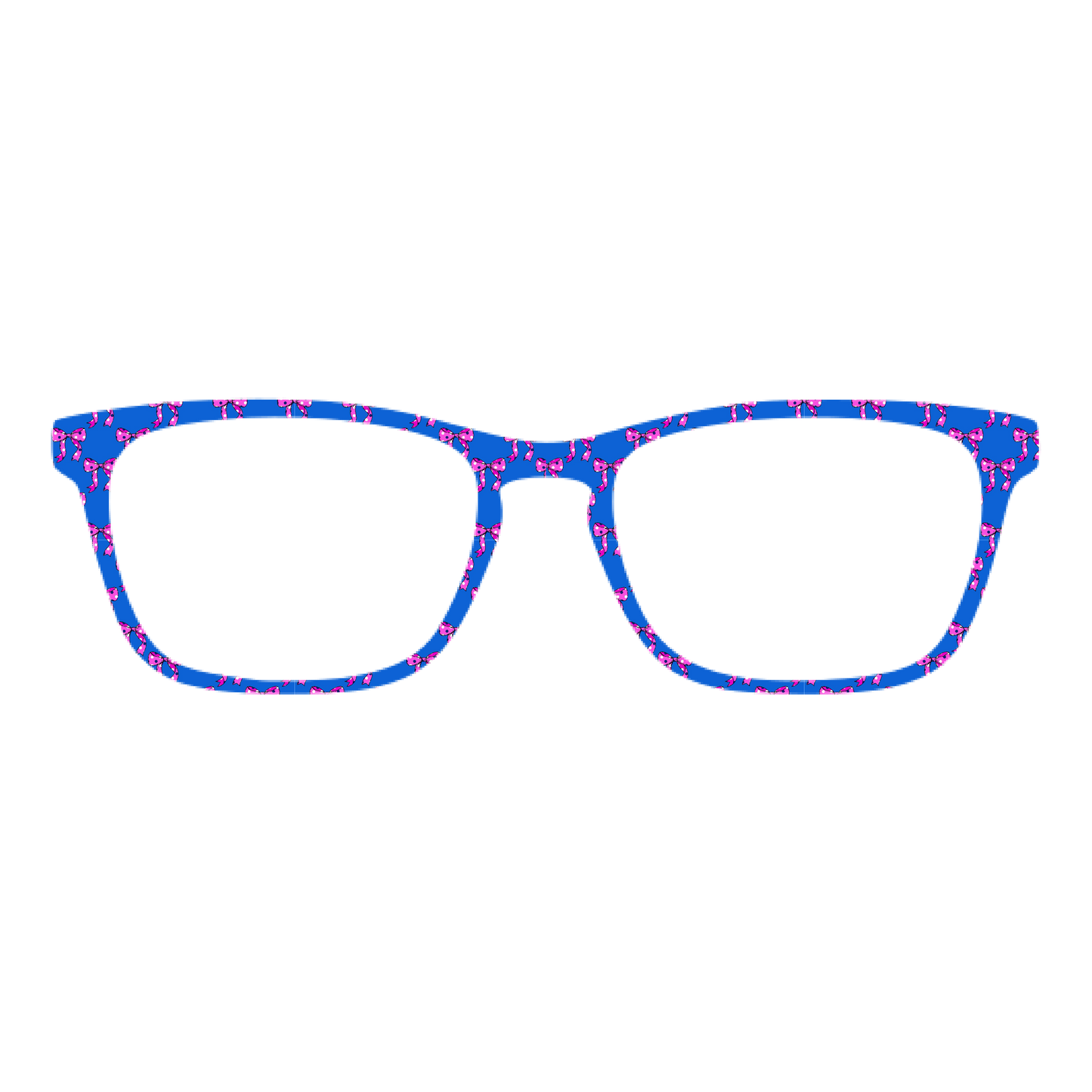 Blue Polka Dot Coquette Bow Pair Eyewear Topper