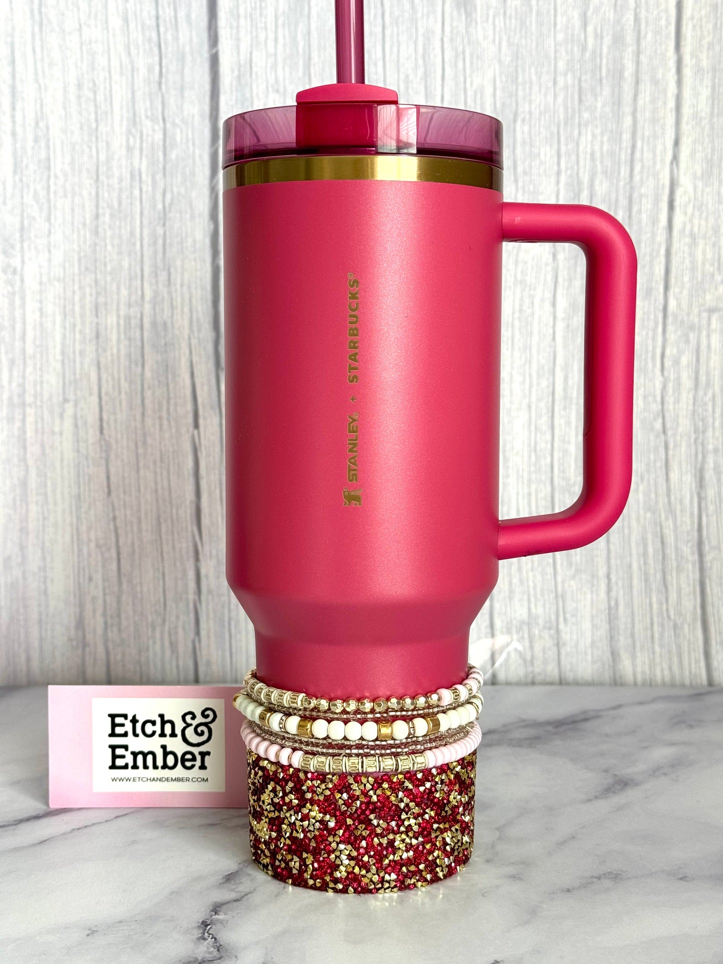 Berry Gold Druzy BLING Tumbler Boot