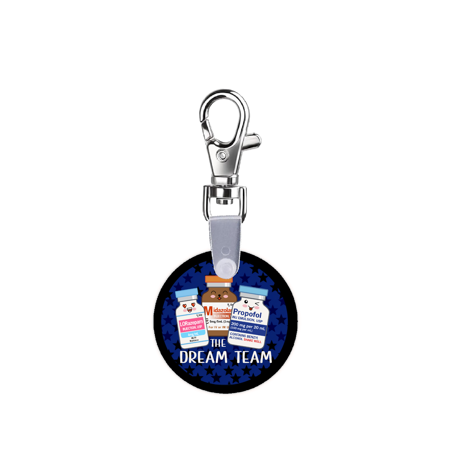 The Dream Team Sedation Drugs Smart CodeClip Keychain