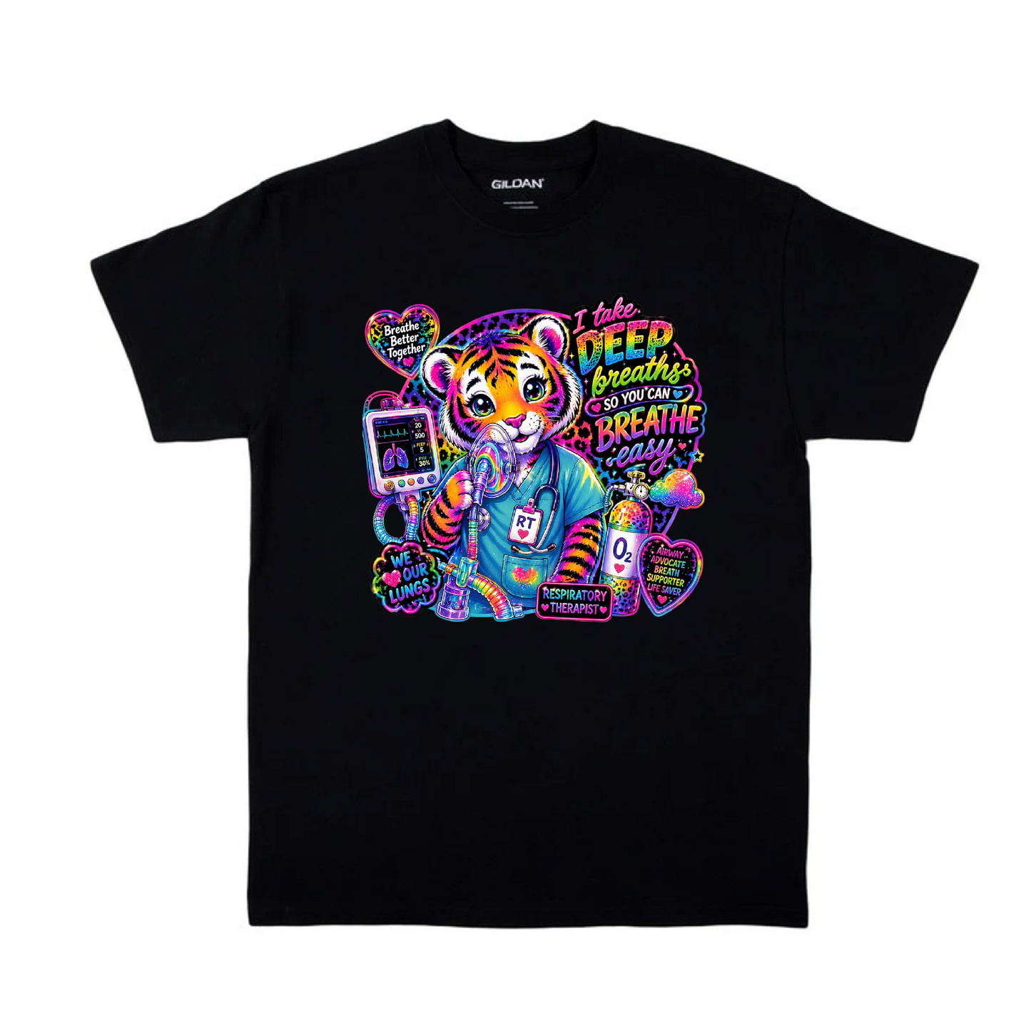 Vintage Lisa Frank Respiratory Therapist Registered Nurse T Shirt