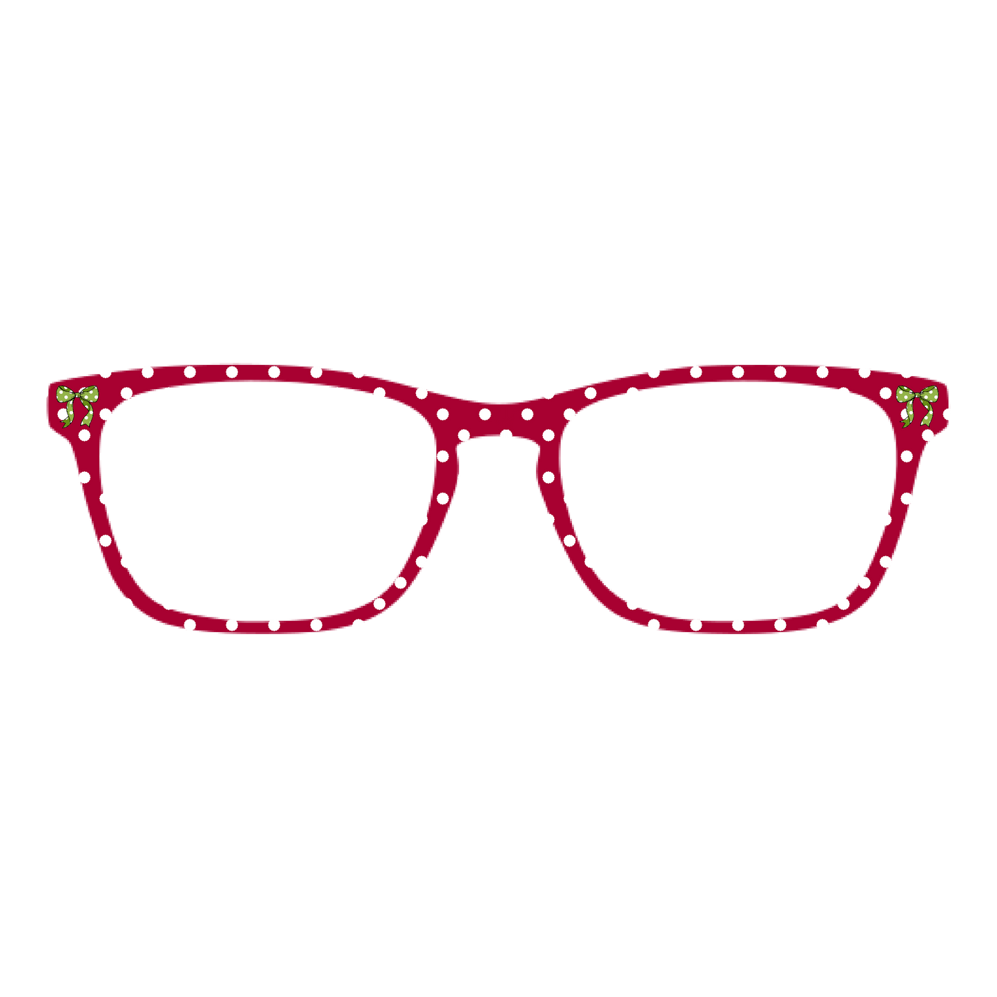 Merry Christmas Dots Coquette Bow Pair Eyewear Topper