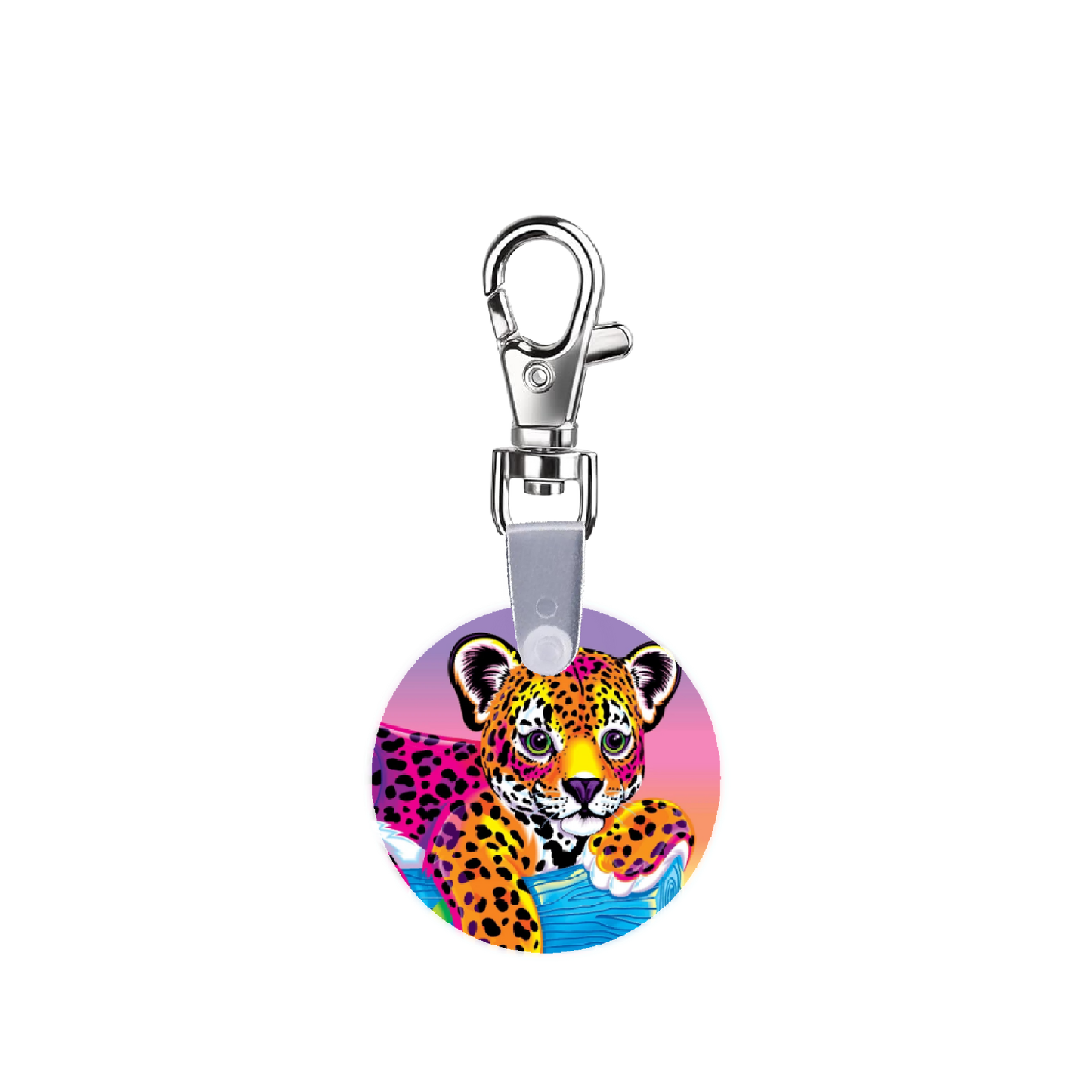 L*sa Frank Neon Tiger CodeClip Keychain