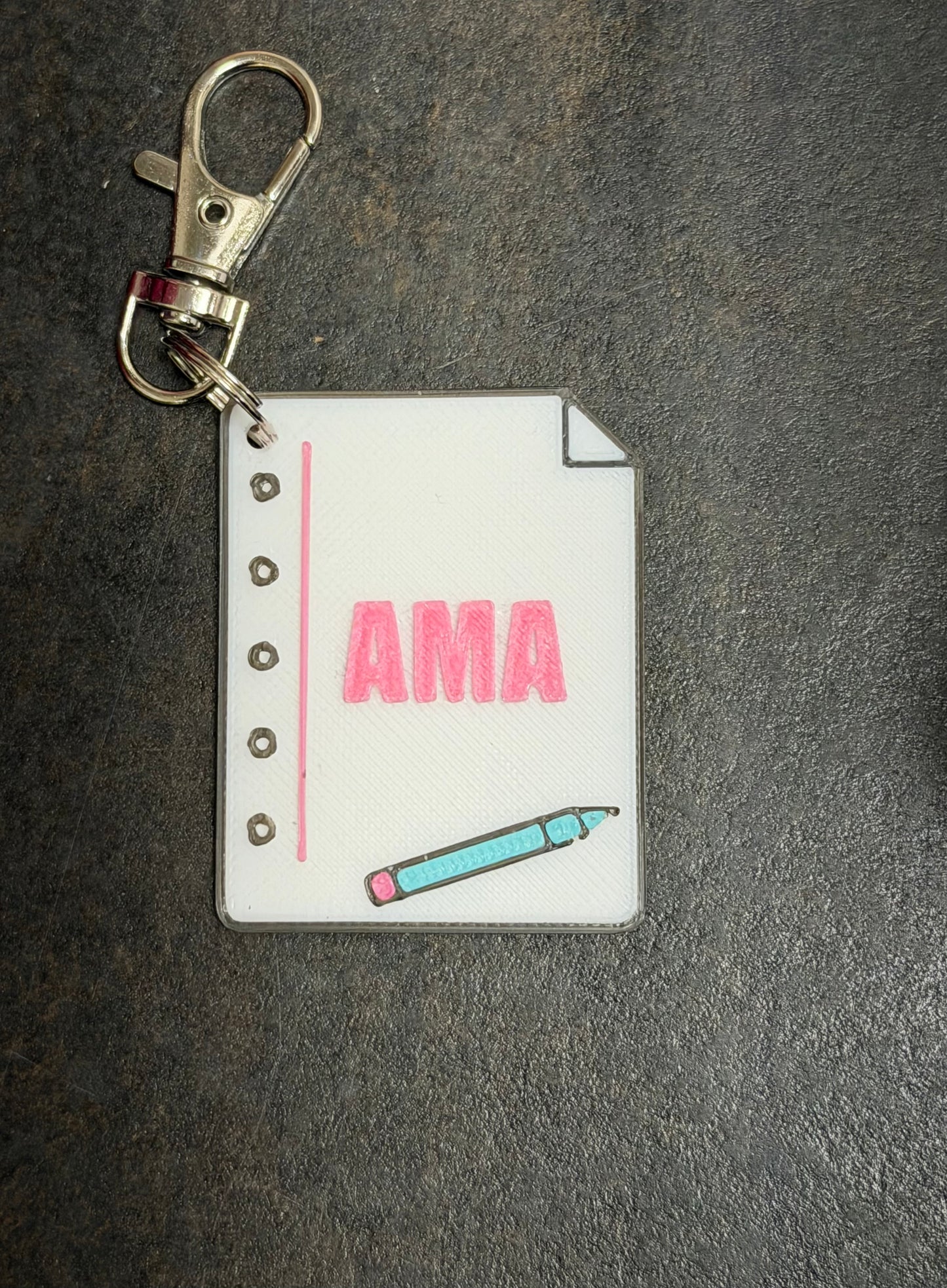 AMA Form Nurse ICU Badge Reel Charm Key Chain
