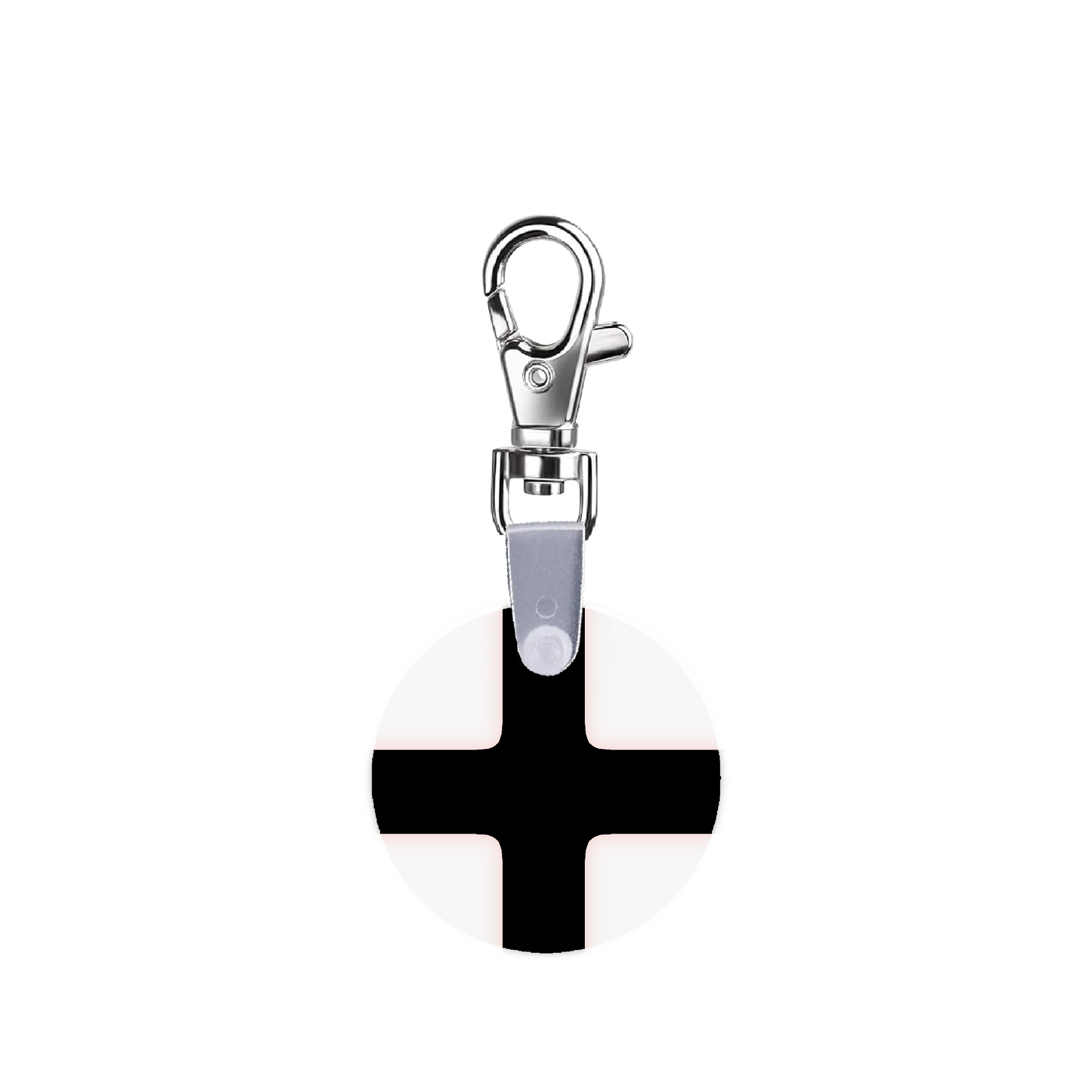 Black And White Geometric Smart CodeClip Keychain