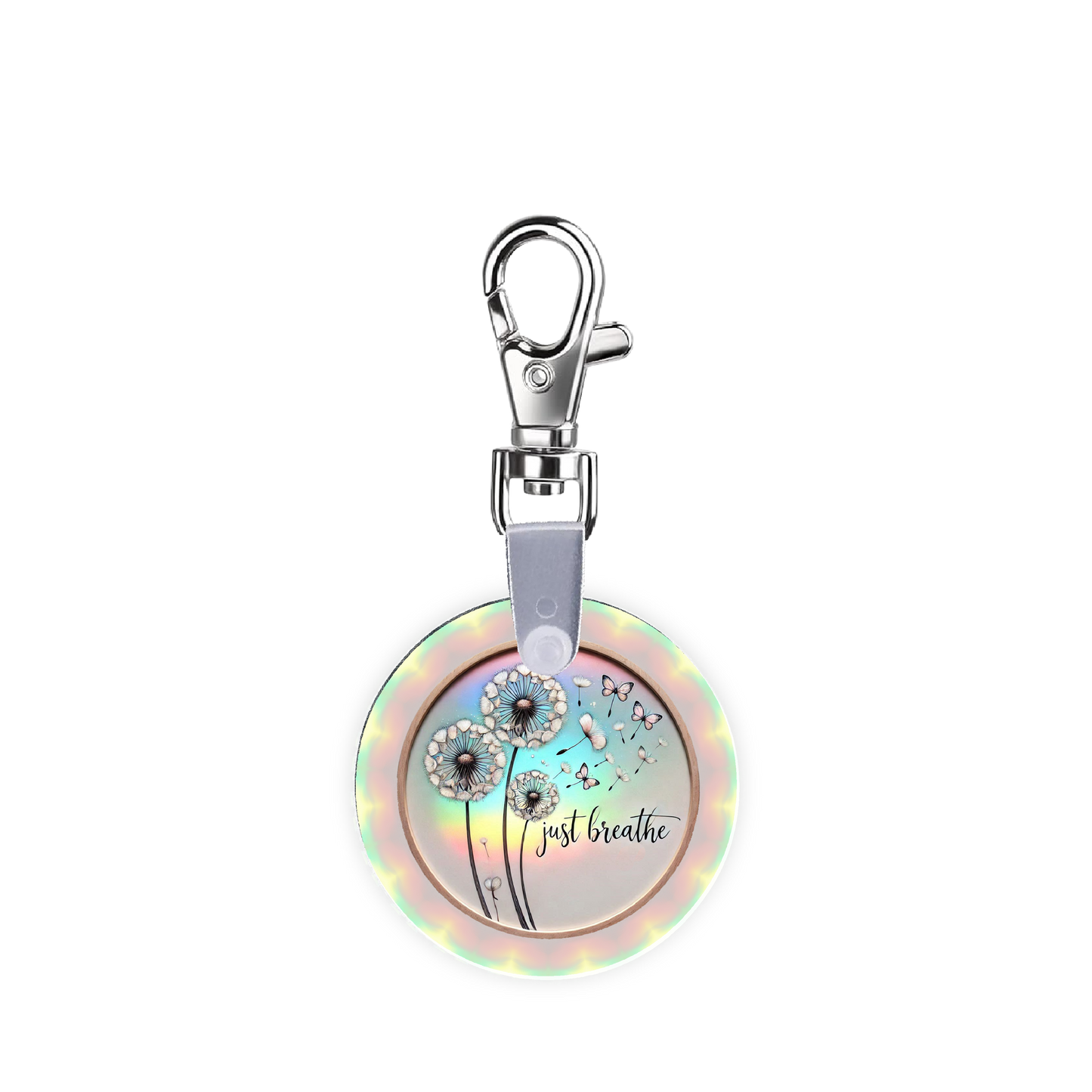 Just Breathe Dandelion Smart CodeClip Keychain
