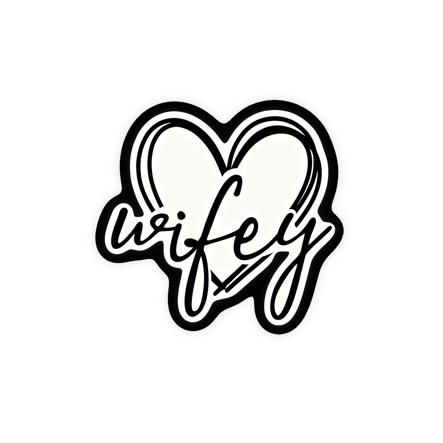 Wifey Iron On Glitter Pop Culture Patch