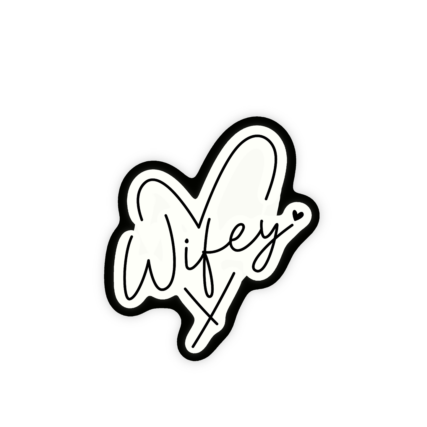Wifey Iron On Glitter Pop Culture Patch