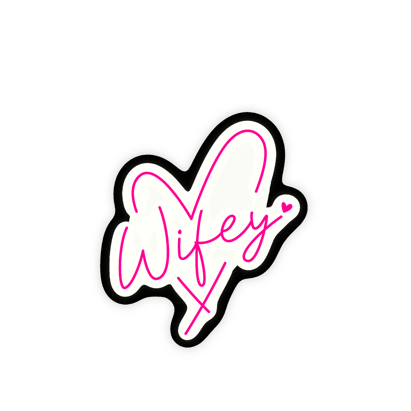 Wifey Iron On Glitter Pop Culture Patch