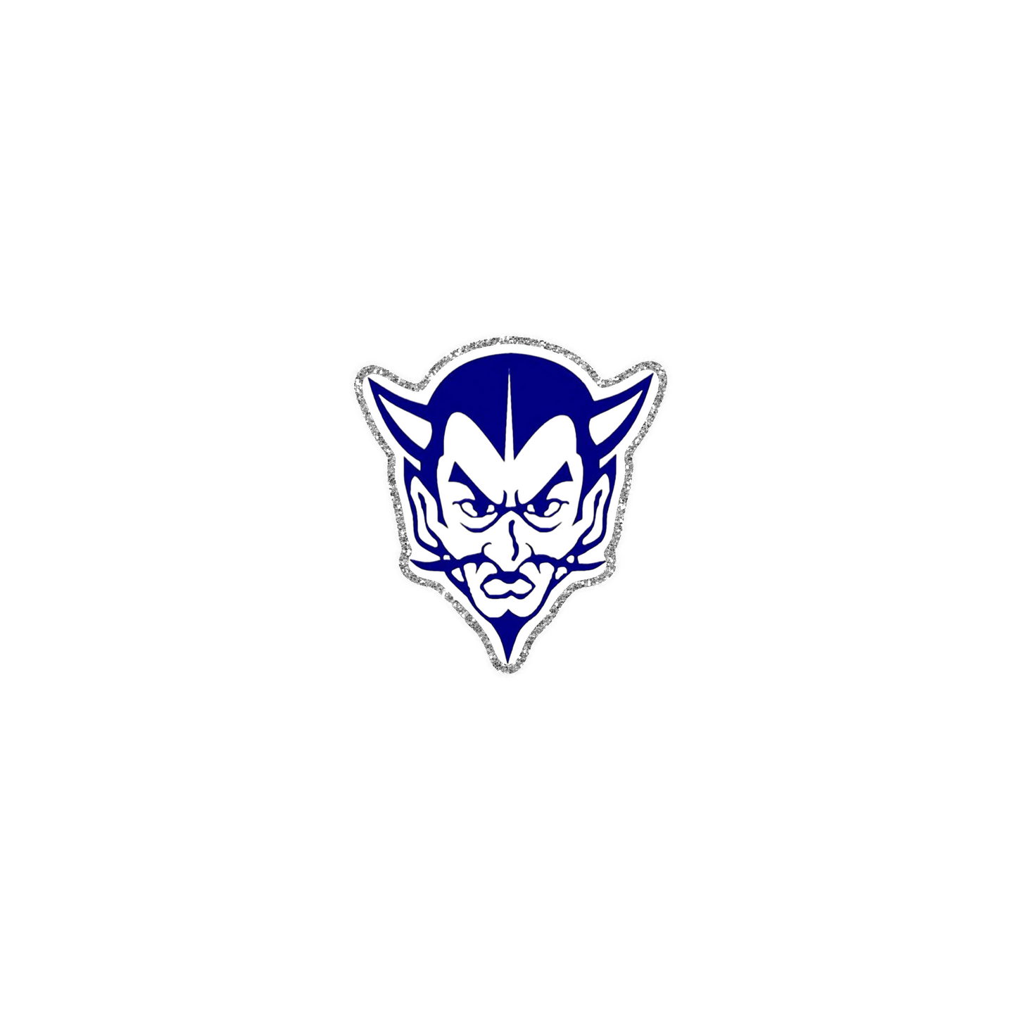 Blue Devils Football Iron On Glitter Sports Patch