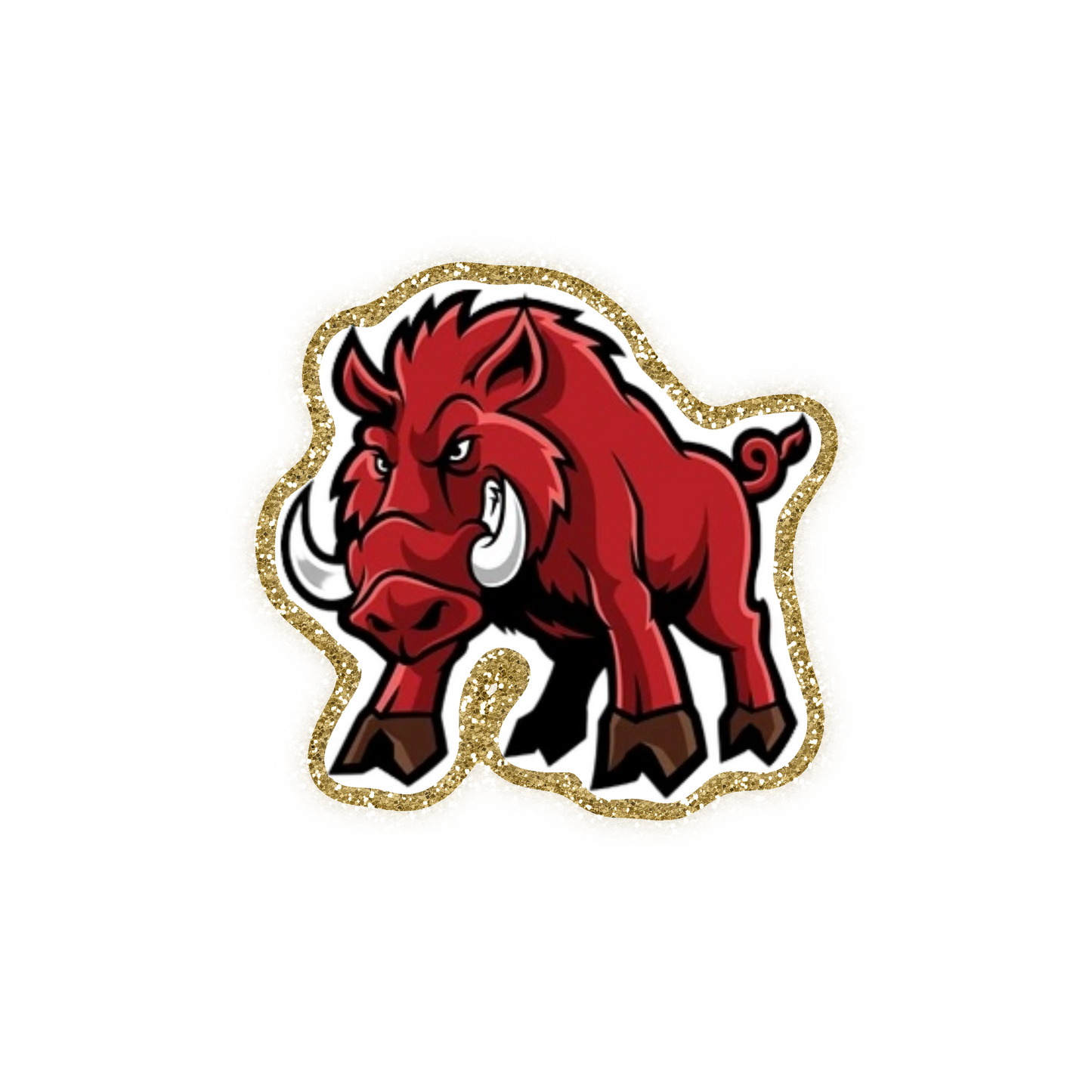 Arkansas Football Iron On Glitter Sports Patch
