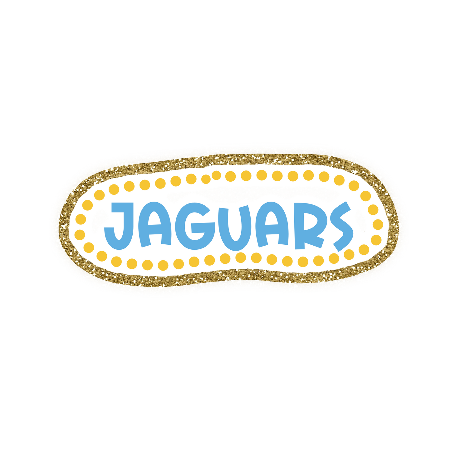 Southern Jaguars Football Iron On Glitter Sports Patch