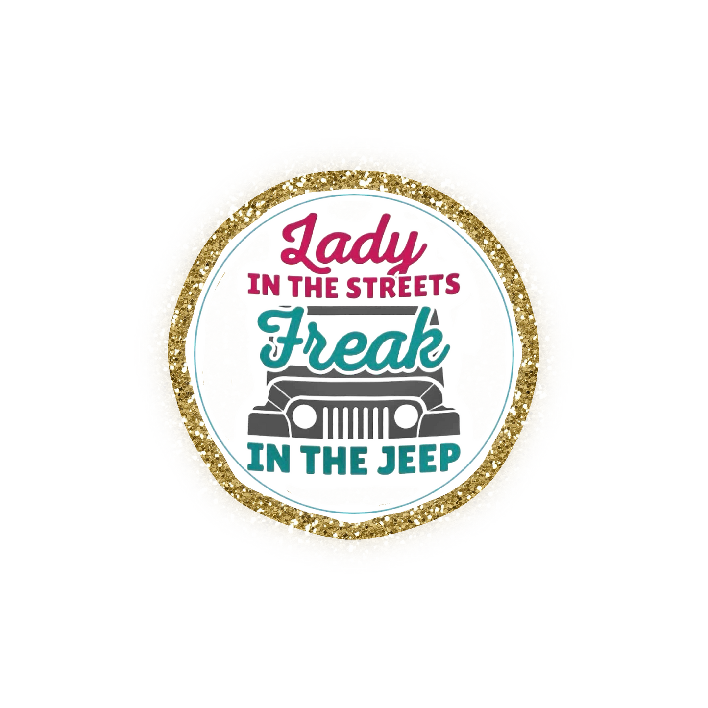 Jeep Iron On Glitter Pop Culture Patch