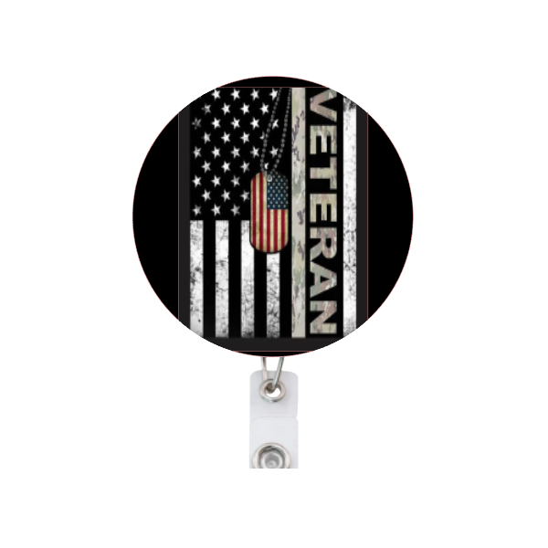 US Veteran Military Patriotic Badge Reel
