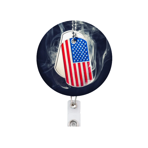 US Veteran Military Patriotic Badge Reel