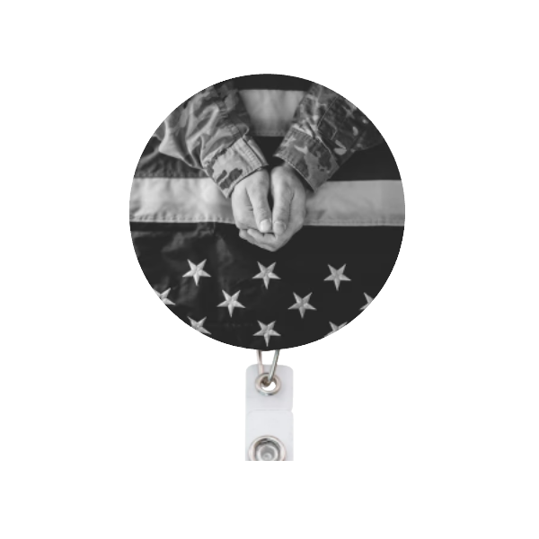 US Veteran Military Patriotic Badge Reel