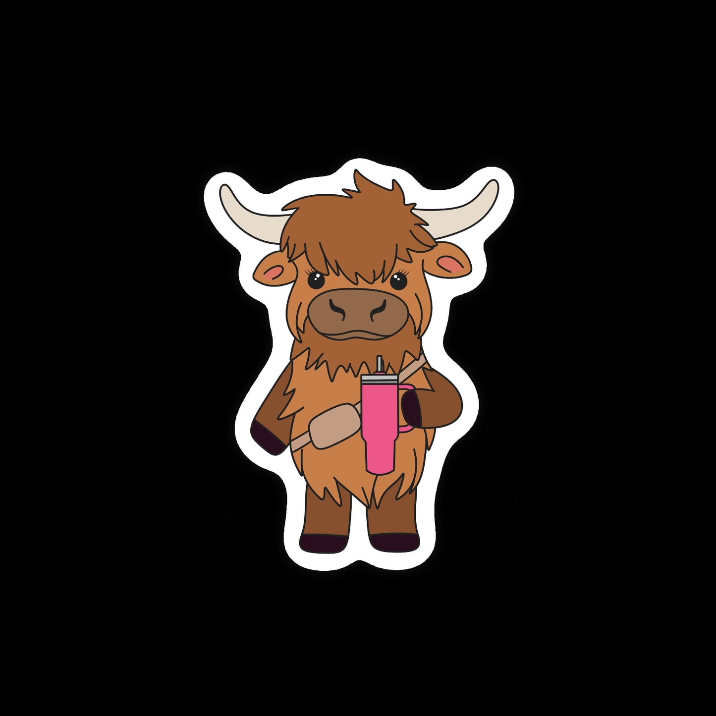 Badge Reel Bougie Highland Cow