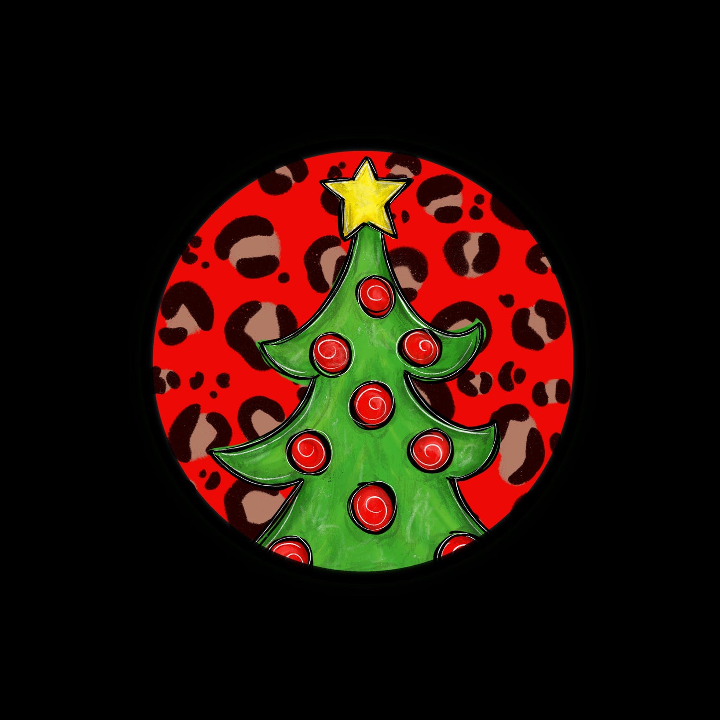 Fun Christmas Tree Badge Reel