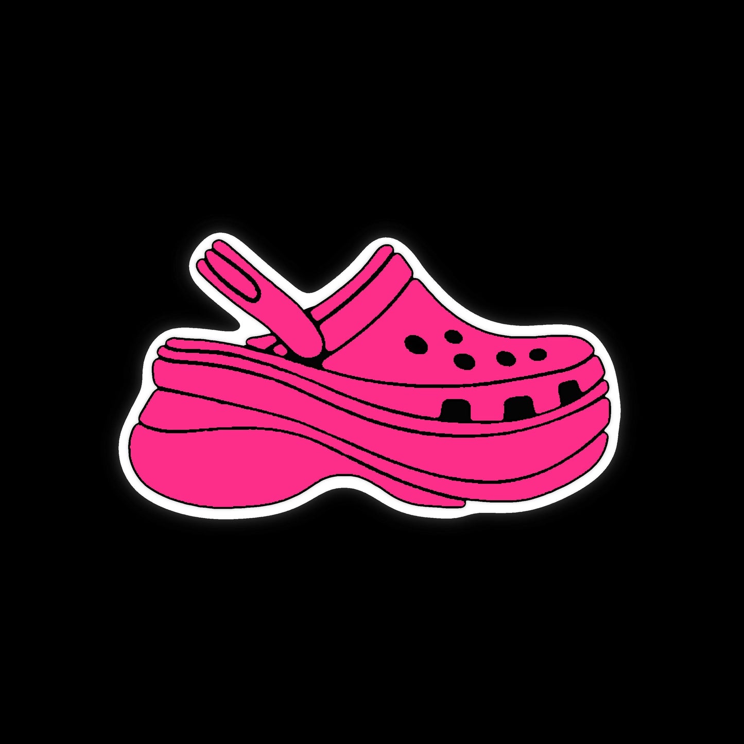 Platform Sport Shoe Croc Badge Reel