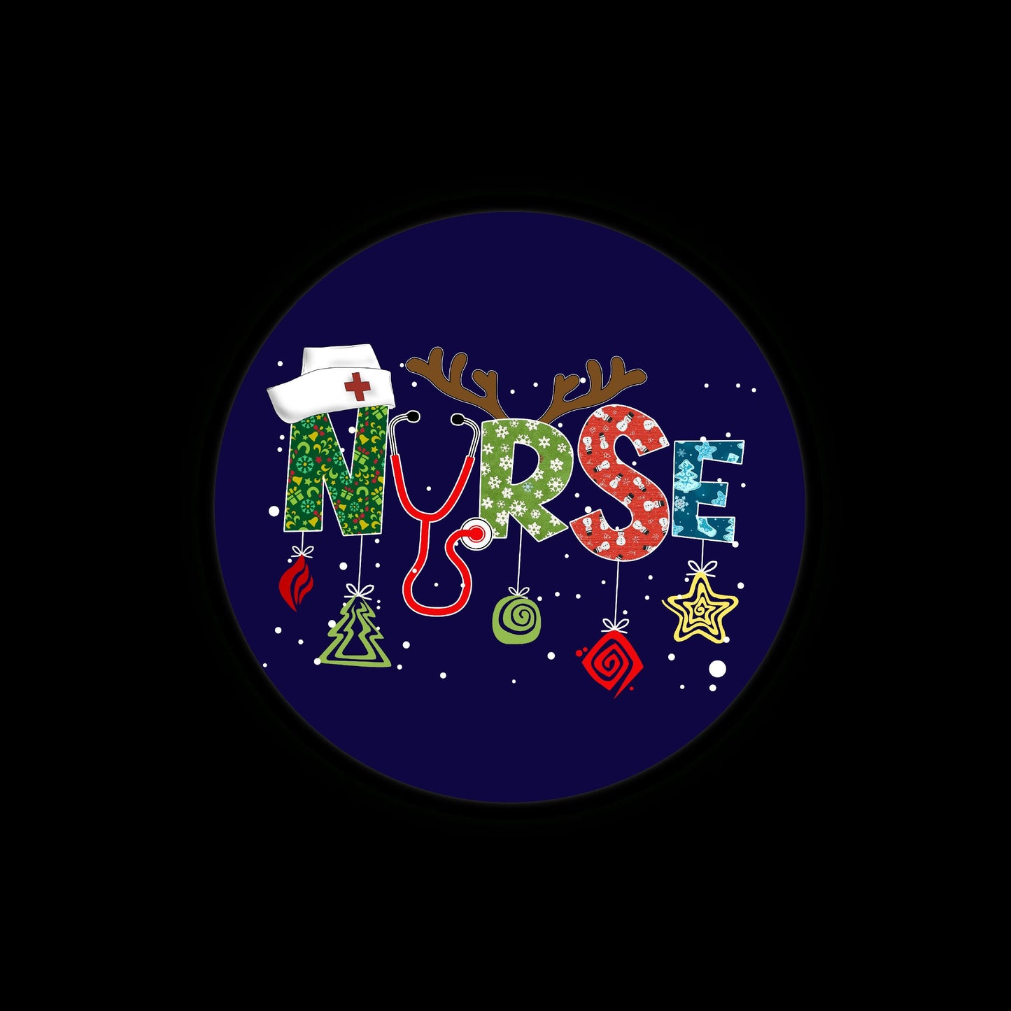 Nurse Christmas Badge Reel