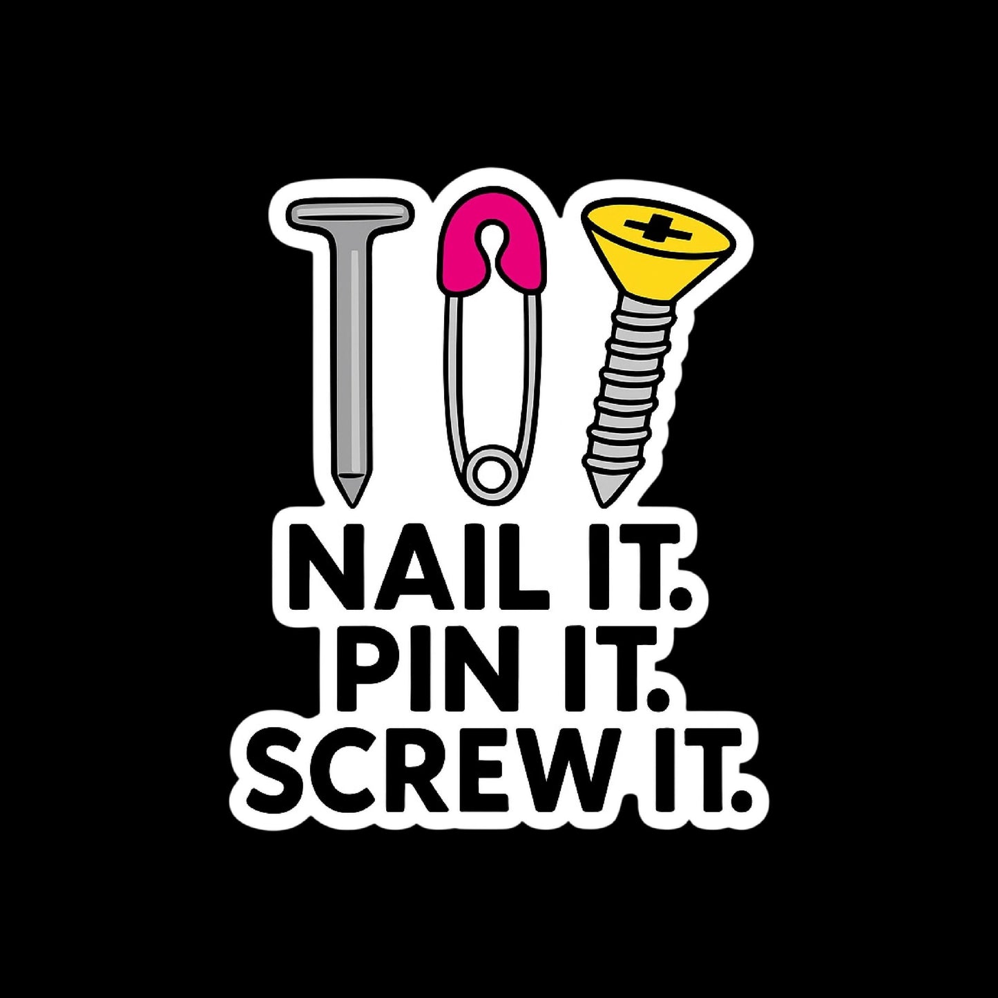 Nail It, Pin It, Screw It Ortho Nurse Badge Reel
