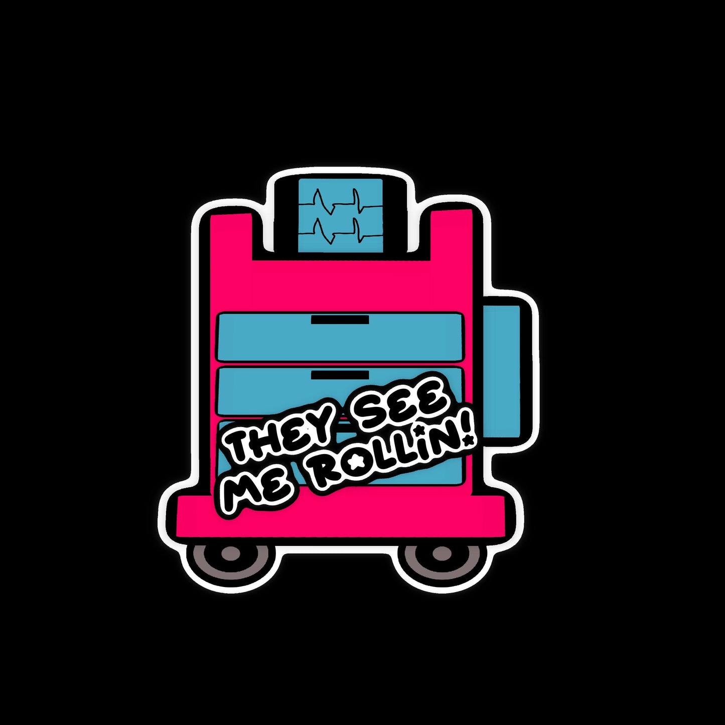 They See Me Rolling Crash Cart Badge Reel