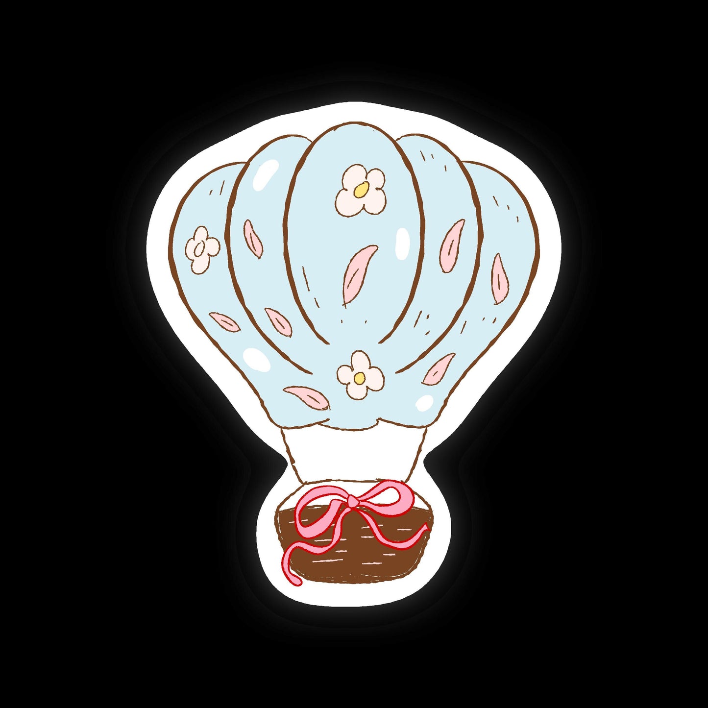 Pink Hot Air Balloon Coquette Badge Reel