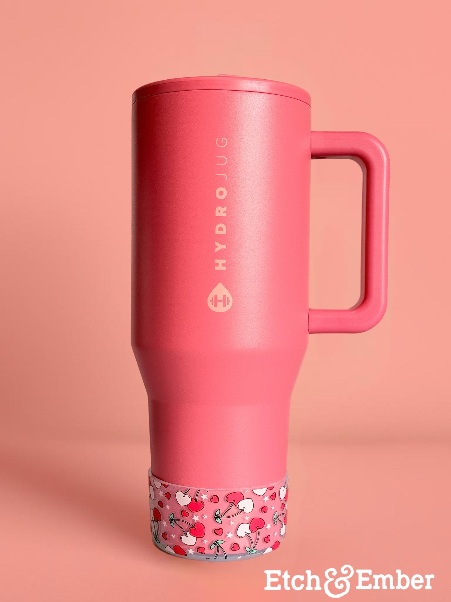 Clear Cherry Love Tumbler Boot   Red pink