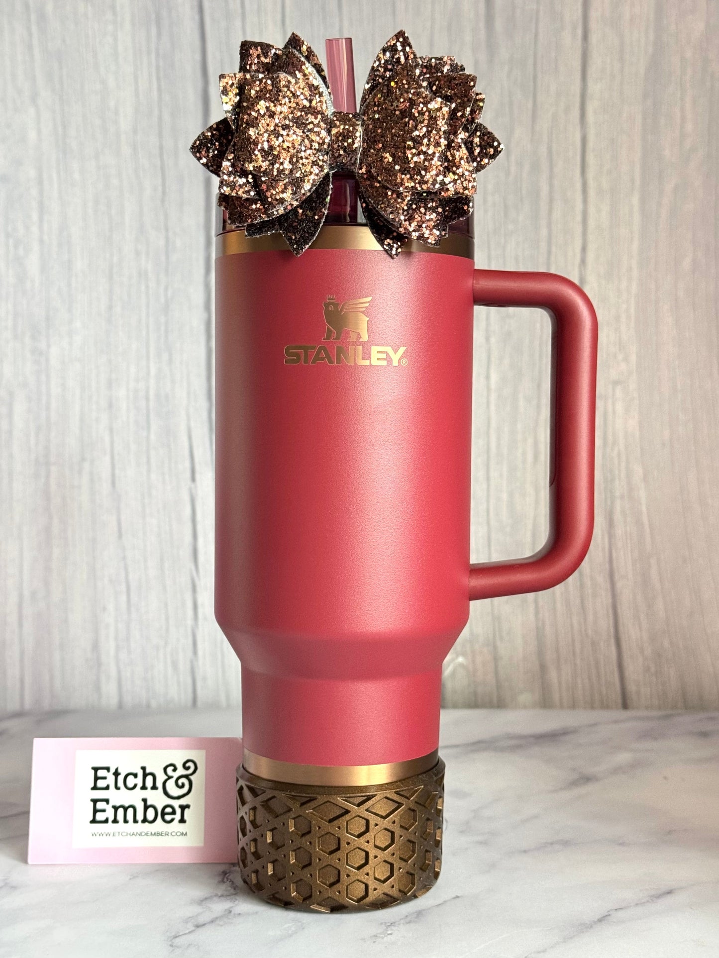 Deep Bronze Metallic Waffle Tumbler Boot