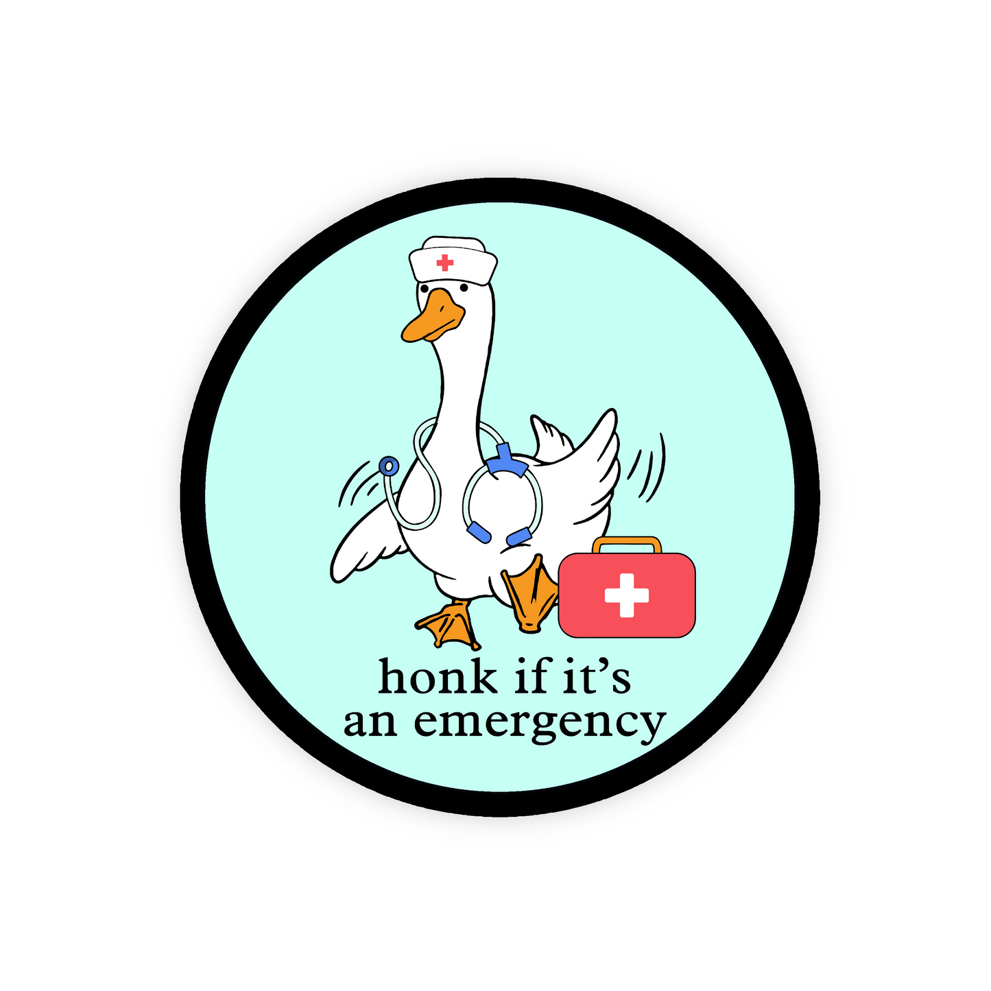 Honk If It’s An Emergency Silly Goose Smart Codeclip  Button