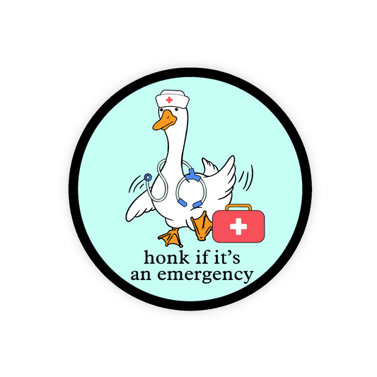 Honk If It’s An Emergency Silly Goose Smart Codeclip  Button