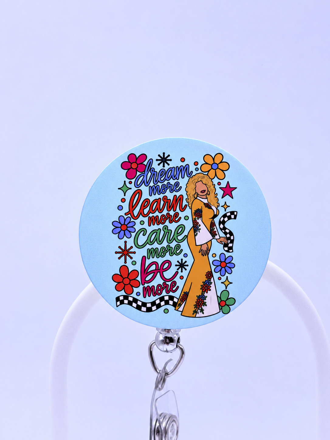 Dolly Funny ER ICU Nurse Badge Reel