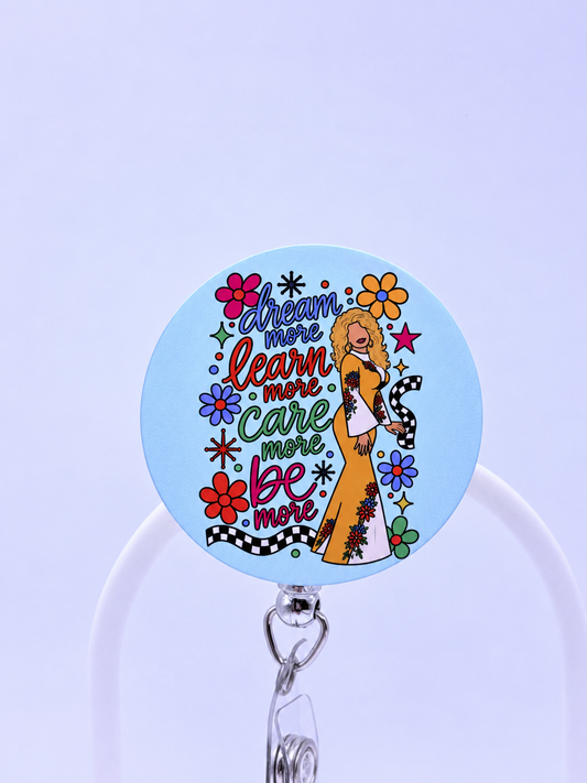 Dolly Funny ER ICU Nurse Badge Reel