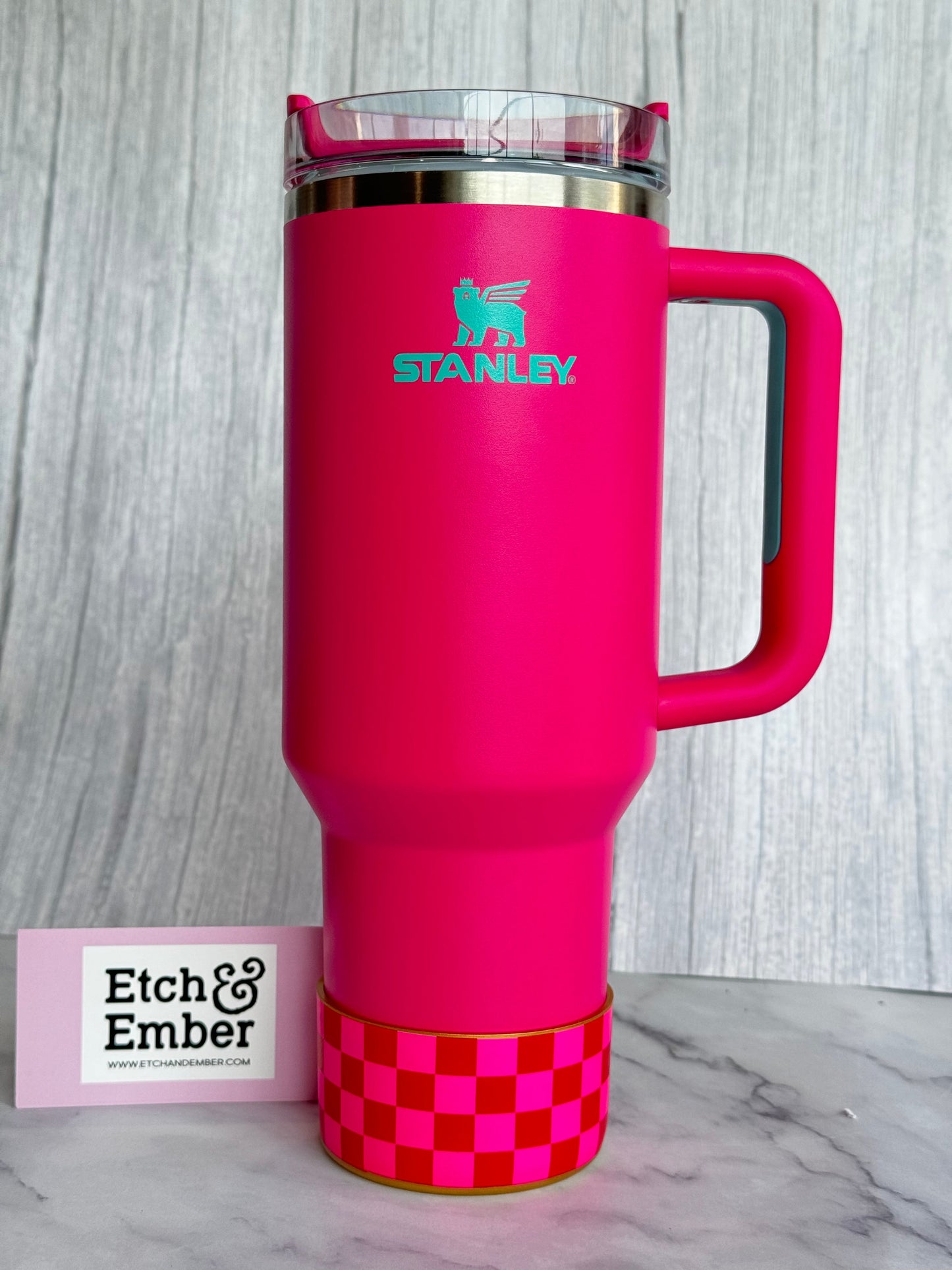 Red & Pink Checkers Tumbler Boot