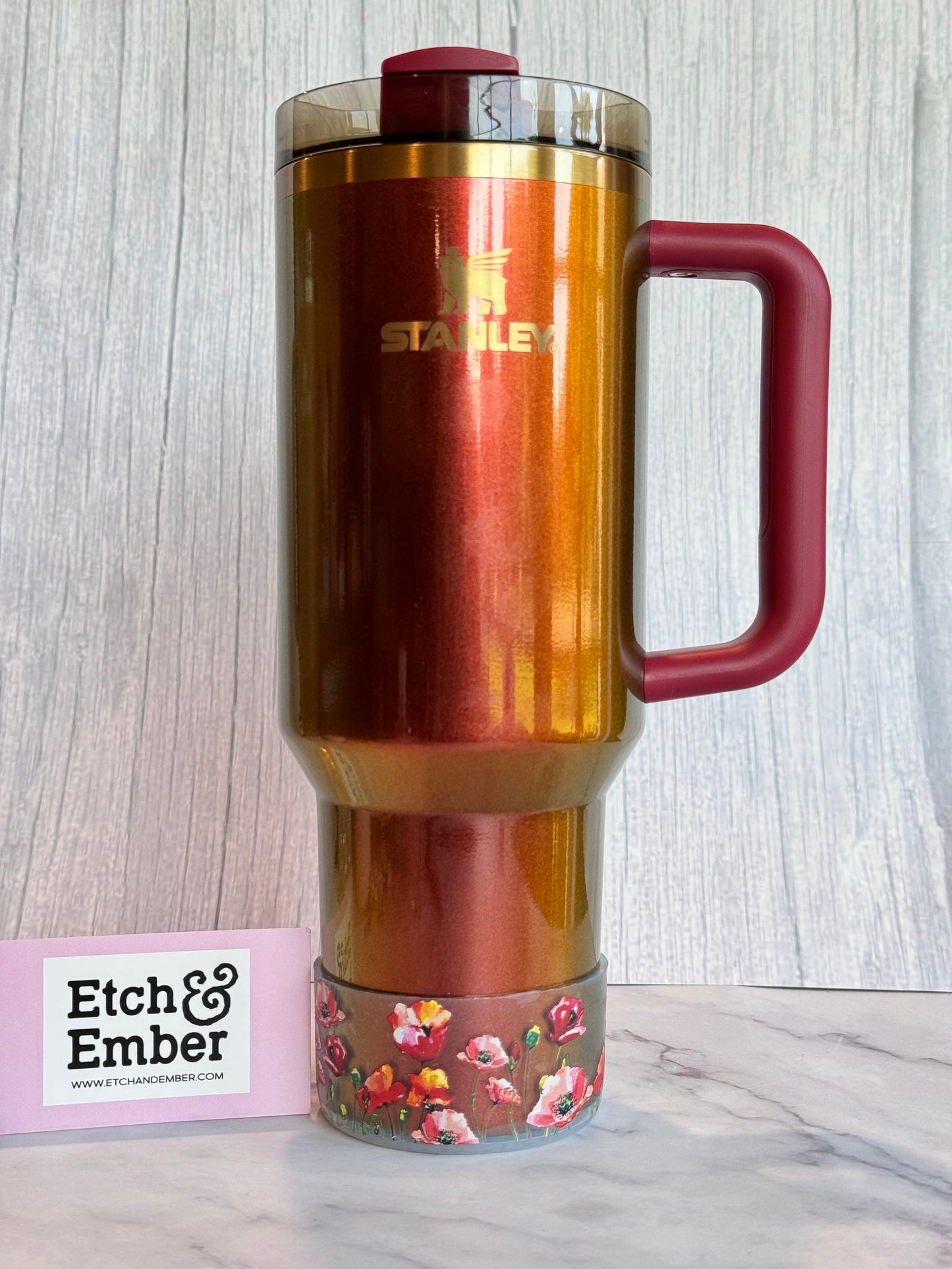 RED POPPIES Tumbler Boot