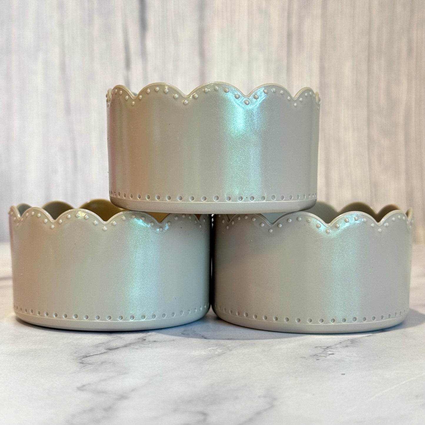 Taupe Shimmer Scallop Tumbler Boot