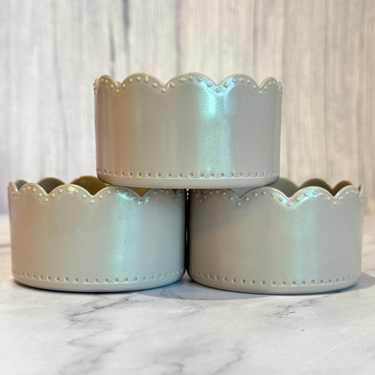 Taupe Shimmer Scallop Tumbler Boot