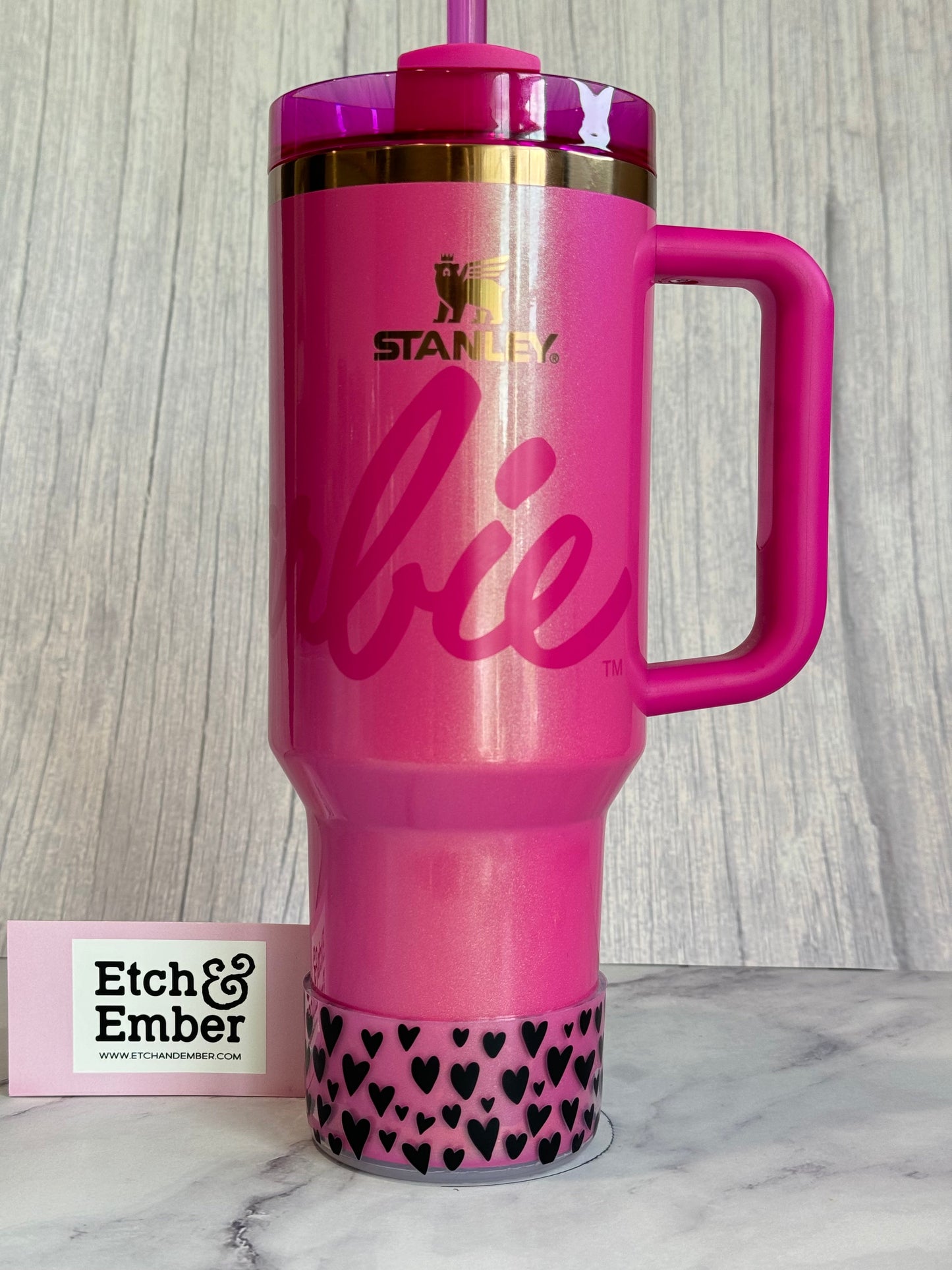 Clear Black Hearts Tumbler Boot