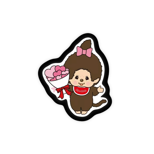 Female Brown Monchichi Flowers GlamClip