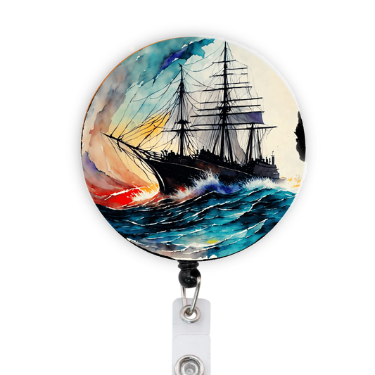 Old Ship Attached Badge Reel