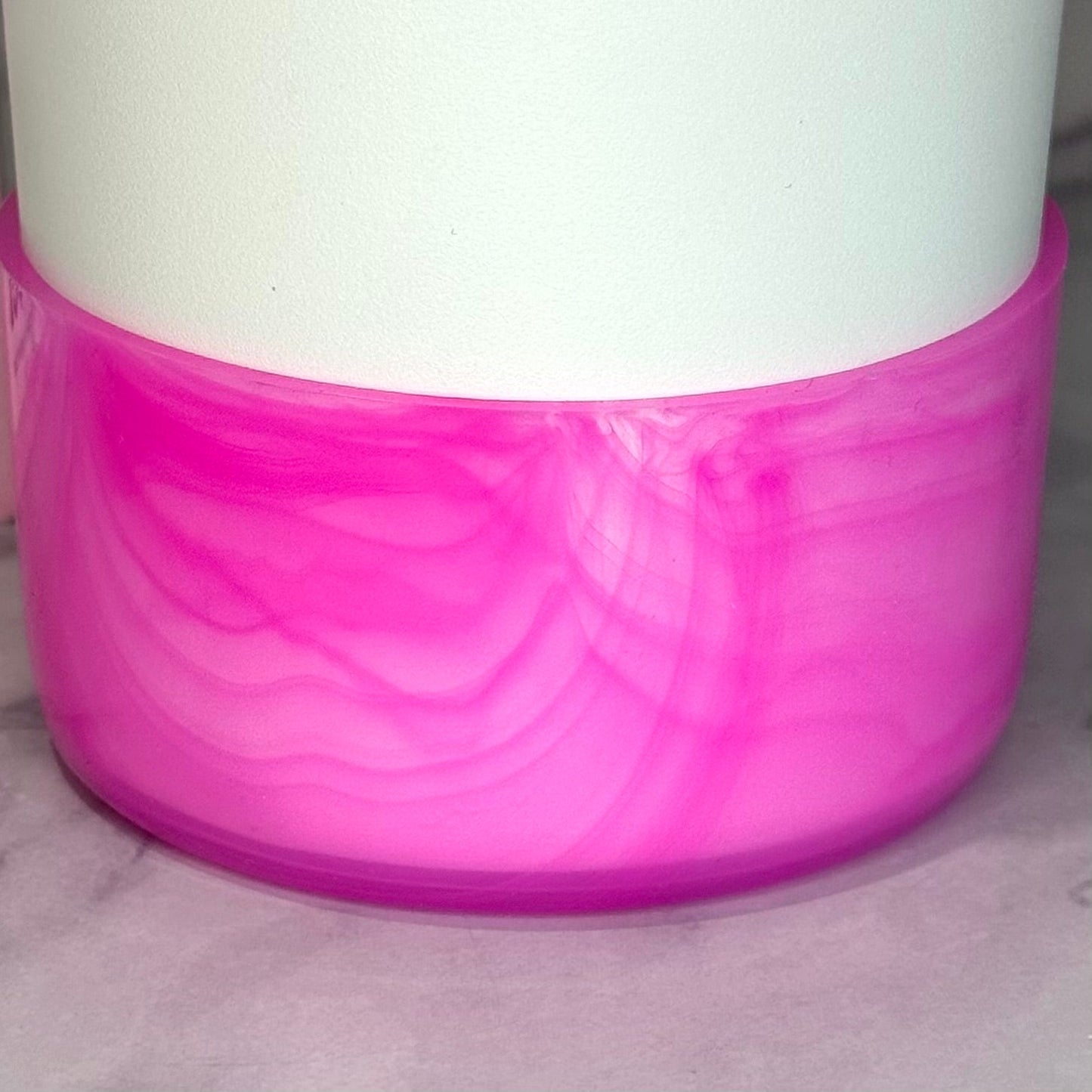 Clear Marble Tinted Hot Pink Tumbler Boot