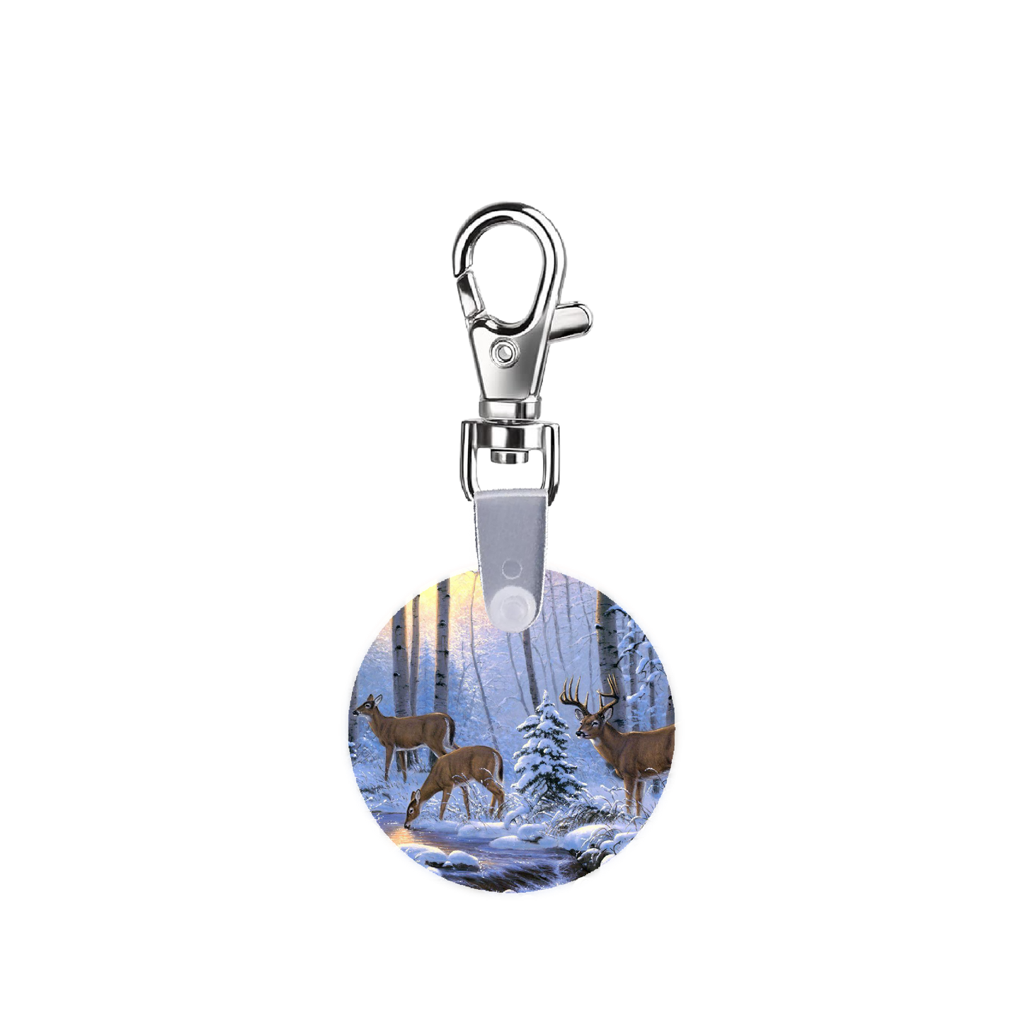 Winter Deer Smart CodeClip Keychain
